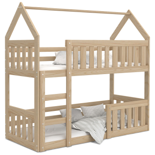 AJKmeble Domek Mini posteľ 84 x 164 cm borovica